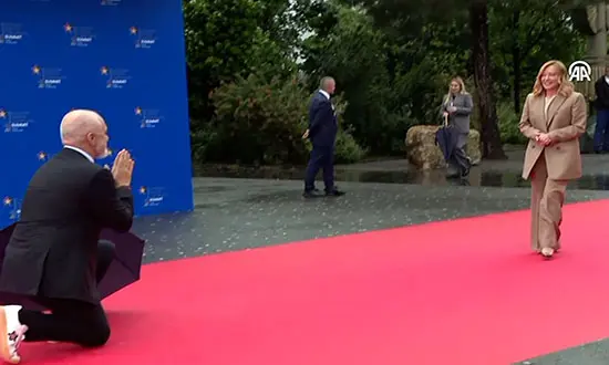 Rama acceuille Meloni a Tirana