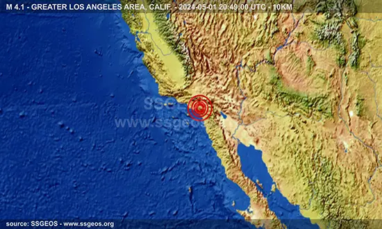 SSGEOS prevoit un seisme aux etats unis