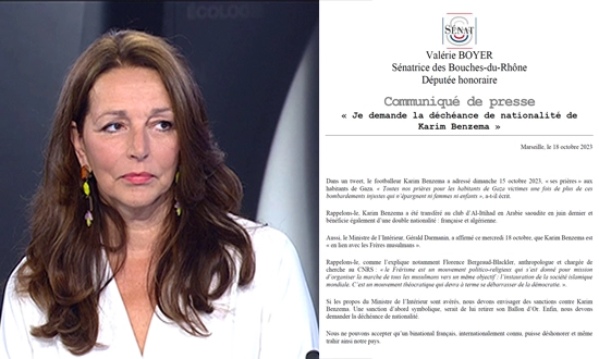 Valerie Boyer attaque Benzema