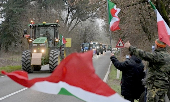 mobilisation des agriculteurs en Italie