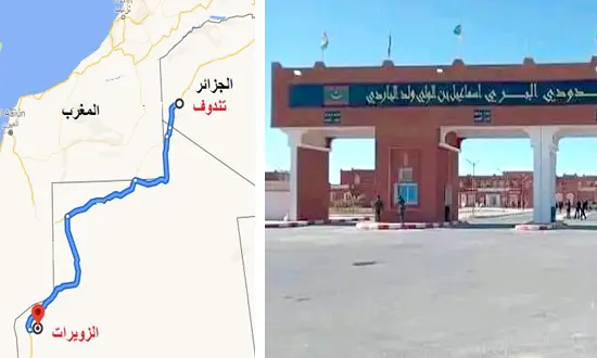 ouverture du poste frontiere Tindouf Zouirat